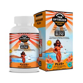 Tan Optimizer SkinGuard Plus+ – Sugar-Free Tanning & Anti-Aging Supplement with 240mg Polypodium, Beta Carotene & Antioxidants for Radiant, Youthful Skin – 30 Capsules