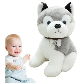 The Teddy Shop JP | Divertido Perro Perrito, Hermoso Husky Peluche Animal, Suave Cachorro Apapachable, Regalo Especial