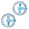 Jagowa 2 Pcs Full Circle Protractor Ruler 360 Degrees Angle