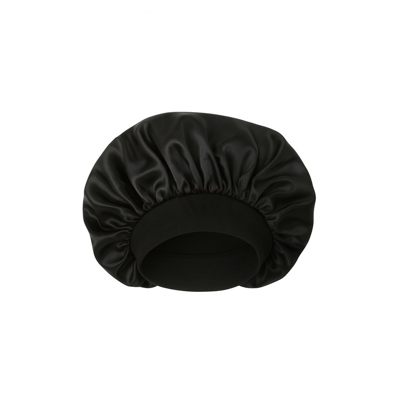 Unisex Satin Silky Sleep Bonnet with Elastic Wide Band –