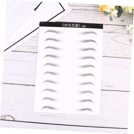 Mikinona 2 Sheets Artificial Eyebrow Patches Hair-like Simulation Eyebrows Waterproof Long-lasting for Women