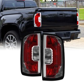 AKKON - Fits 2015-2022 GMC Canyon Chrome Red Tail Lights Brake Lamp Pair Driver Left + Passemger Right Replacement 15-22