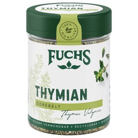 Fuchs Spices - Thyme Rubed - Mediterranean Herbal Note for Feta, Vegetables and Meat Dishes - Natural Ingredients - 20 g in Reusable, Recyclable Tin
