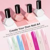 SXVME Uñas Postizas Blancas Cortas Almendradas, Uñas Postizas Blancas, Uñas