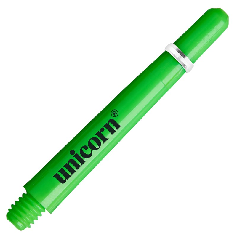 Unicorn Gripper 4 Neon Dart-Schäfte, grün, Ultra Short