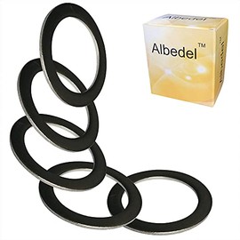 Albedel 5 x Pedal Washers 20mm x 15mm w/ 1mm thickness Stainless steel Replacement Silver For Moutain Bike Road Bike