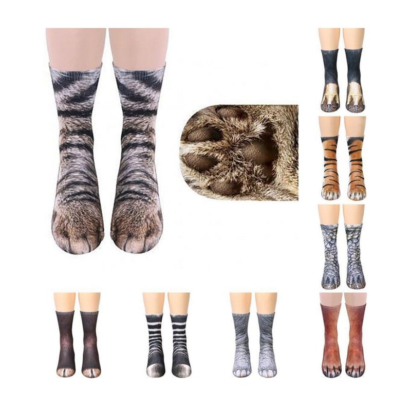 xywlwoer Animal Paw Socks Funny White Elephant Gifts for Adults,Novelty