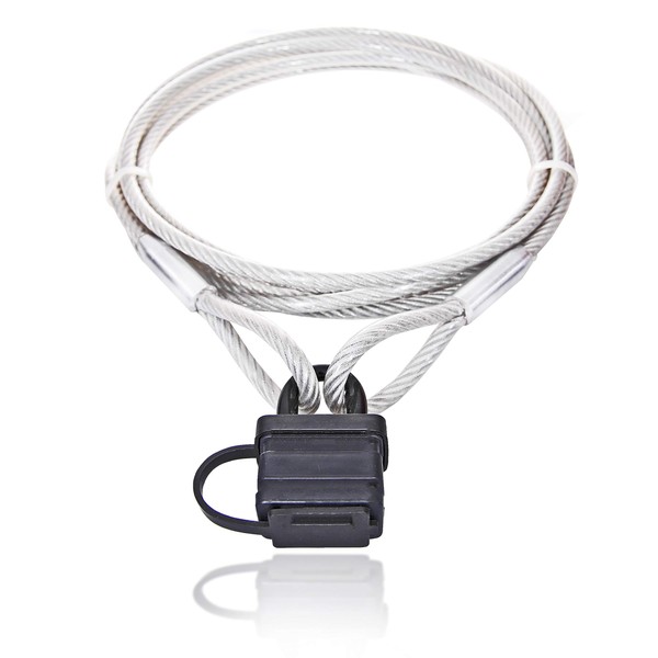 Drahtseile24 Steel Cable Lock, Loop Cable with Lock, Anti-Theft Device
