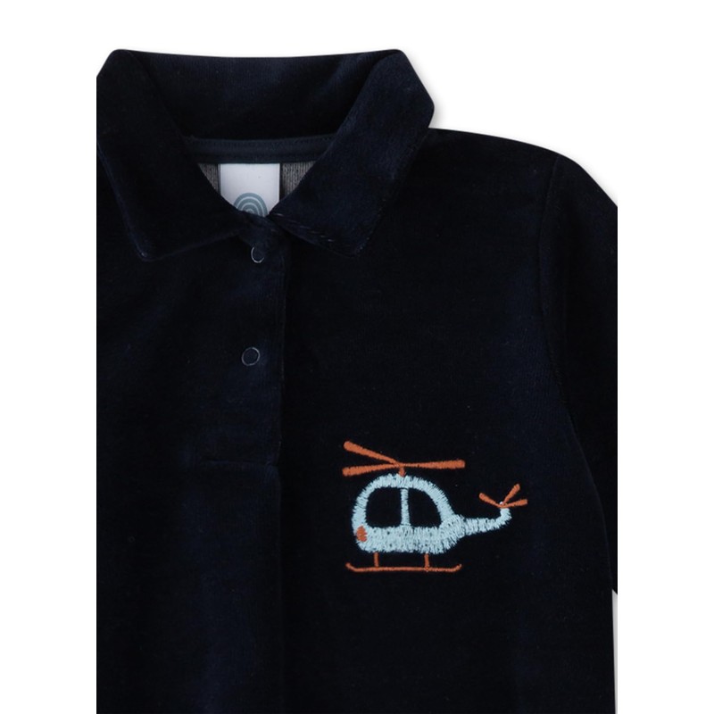 Sanetta Baby Boys' Overall Long, All-Over, blue