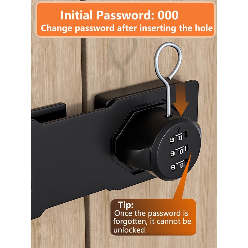 Closet Locks for Double Doors - Keyless Cabinet Lock with