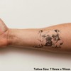 'Bulldog Laying Down Front View' Temporary Tattoo - Water Resistant,