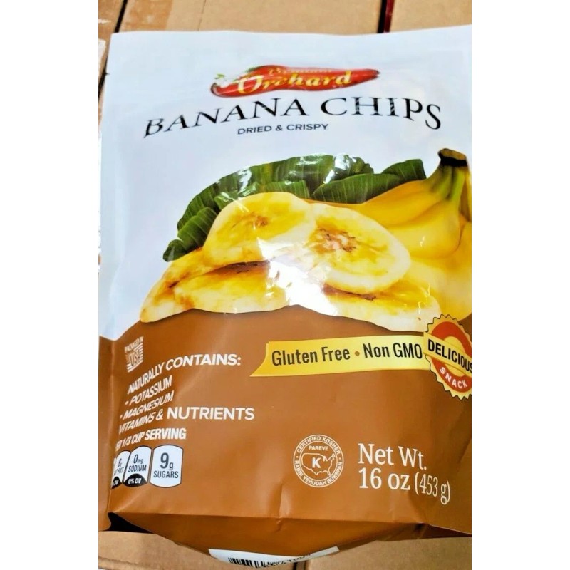 Mixed Nuts Inc. 2 PACK PREMIUM ORCHARD BANANA CHIPS DRIED