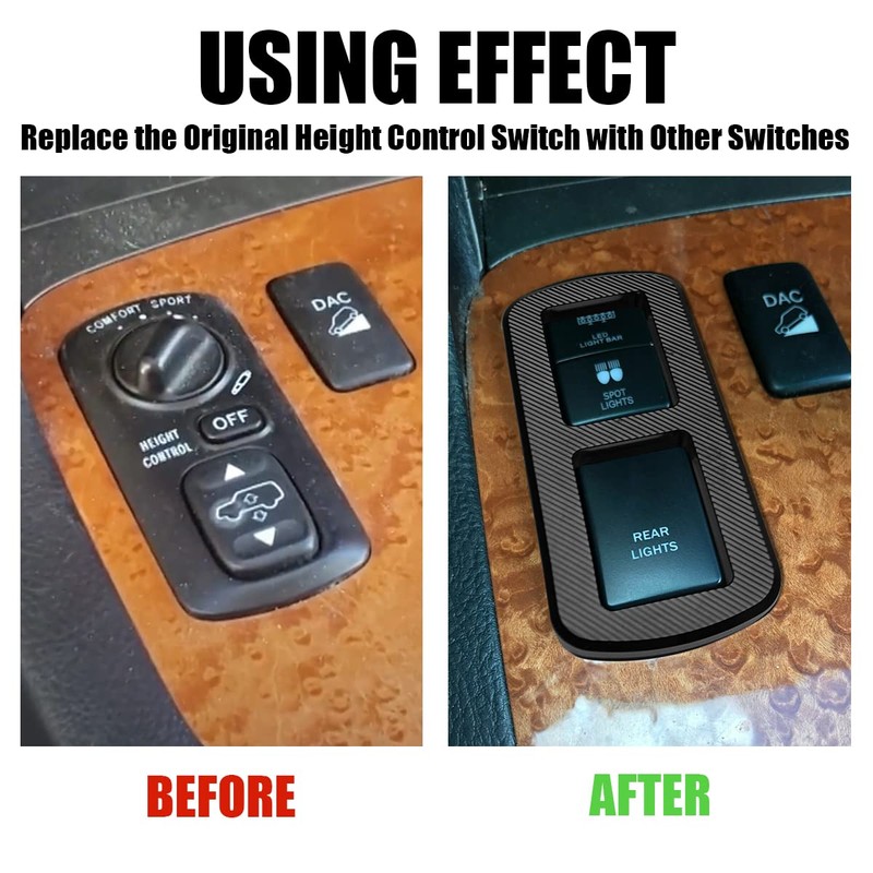 URLWALL Console Dual Switch Plate for Lexus GX470/LX470, CNC Machined