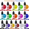 Epoxy Resin Pigment, 16 Colors Concentrated Liquid EpoxyResin Dye,10ml Each