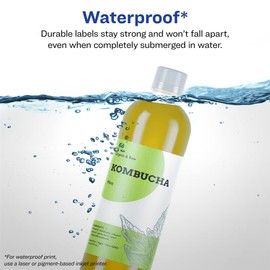 Avery Durable Waterproof Rectangle Labels, 8.5" x 11", 25 Oil and Tear-Resistant Waterproof Labels, Laser/Pigment-Based Inkjet Printable Labels