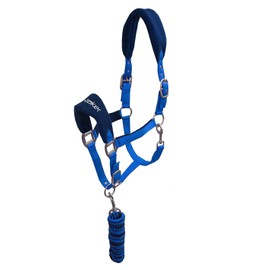 John Whitaker Unisex Club Headcollar and Lead Rope Set Royal Full