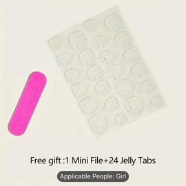 24pcs Milky White Fake Nails, Pure Color Medium Length Press On Nails, Glossy Full Cover Square False Nails For Women And Girls Nail Art Nail Care Nail Polish Polish Salon Cutics Manicure Cosmetic