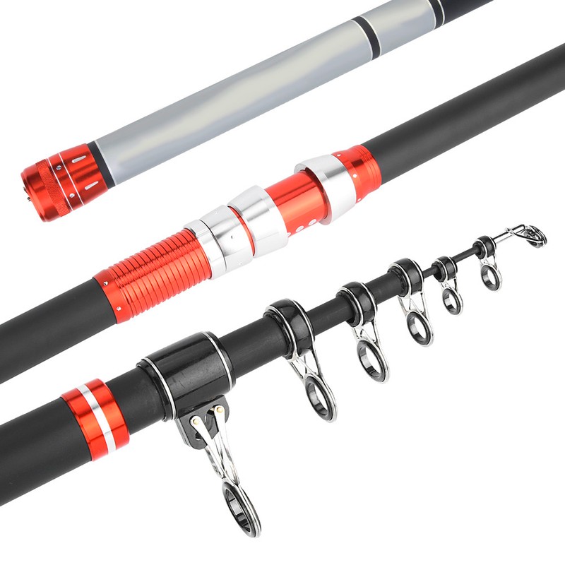 Carbon Superhard Telescopic Fishing Rod Portable Long Shot Fishers Tackle
