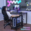 Height Adjustable Computer Tower Stand with Charge Station and USB