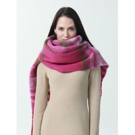 kaliya Womens Winter Scarf for Women Chunky Oversized Plaid, Women's Fashion Scarves Colorful Large Christmas Blanket Scarf(Purple)