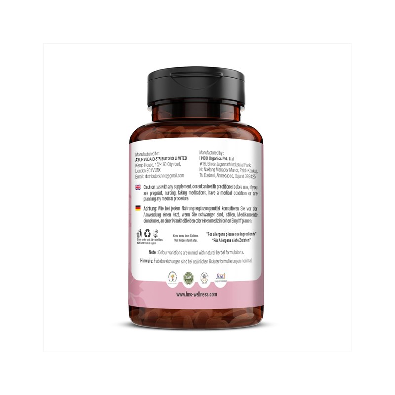 H&C Shatavari Caplets/Tablets (Asparagus Racemosus) - 750mg, 120 Caplets |