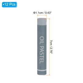 PATIKIL Grey Oil Pastels, 12 Pieces Soft Oil Pastels Creamy Pastel Pencils Art Supplies for Art Painting Drawing Mixing Graffiti for Artists Beginners