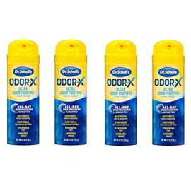 Dr. Scholls Odor-X - Spray en polvo para combatir el olor, 4.5 onzas (paquete de 4)                                                                   