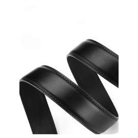 Acewin Men's Leather Belt, Automatic Work Belt, Adjustable, Width 35 mm, 03-basic black