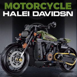 FULHOLPE Motorcycle Building Kits, 634 Pieces Super Motorcycle Set for Adults and Kids, Technology Motorbike Building Set Construction Toys Compatible with Major Brands