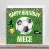 Second Ave Football Niece Square Children's Kids Birthday Greeting Card