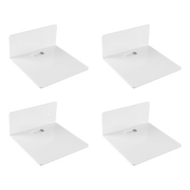 Orivin 4 Stück Kleine Weiße Wandregale, Kleines Schwebendes Mini-Regal Aus Acryl Für Lautsprecher, Pflanzen, Digitaluhr, Überwachungskameras