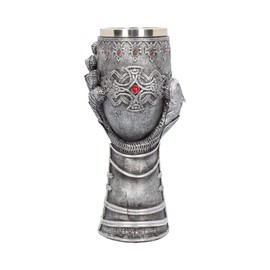 Nemesis Now B1179D5 Gauntlet Goblet 23cm Grey, Resin w/Stainless Steel Insert
