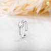 Amberta Solid 925 Sterling Silver Engagement Ring for Women |