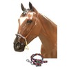 Showman Braided Nylon Rawhide Leather Horse Barrel Racing Training Noseband