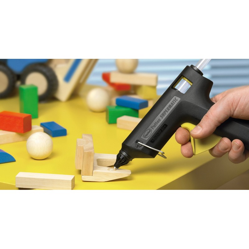 Pattex Pattex Hotmelt Supermatic Hei?klebepistole, Klebepistole mit elektronischer Temperatursteuerung, Set