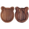 Guitar Pick Box Sapele Wood Cartoon Bear Instrument Accessories Storage