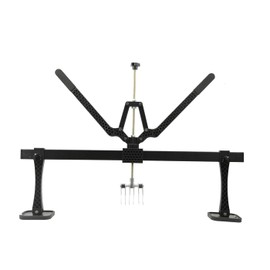 GRAUTOSPOT 850mm Car Dent Pull Lever Bar Kit 6 Claw Hook Puller Rings Aluminum Auto Body US (Black)