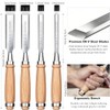 GREBSTK 4-Piece Ultra-Sharp Wood Chisel Set, CR-V Steel Beveled Blades