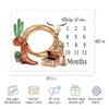 TERSUM Western Cowboy Baby Monthly Milestone Blanket, 48x40in Rope Boots