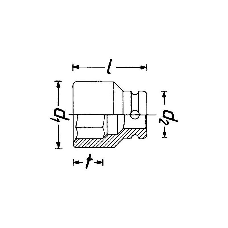 ＨＡＺＥＴ インパクト用ロングソケットレンチ（６角タイプ・差込角１２．７ｍｍ） 900SLG-24