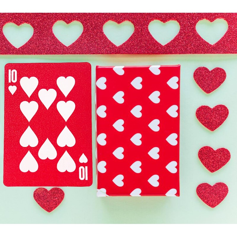 2 Deck of Waterproof Poker Cards,Red Playing Cards, Plastic Waterproof