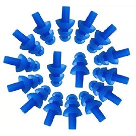 Quality Plugs 100 Pairs Blue Soft Silicone Earplugs Flexible Ear Plugs For Swimming Sleeping