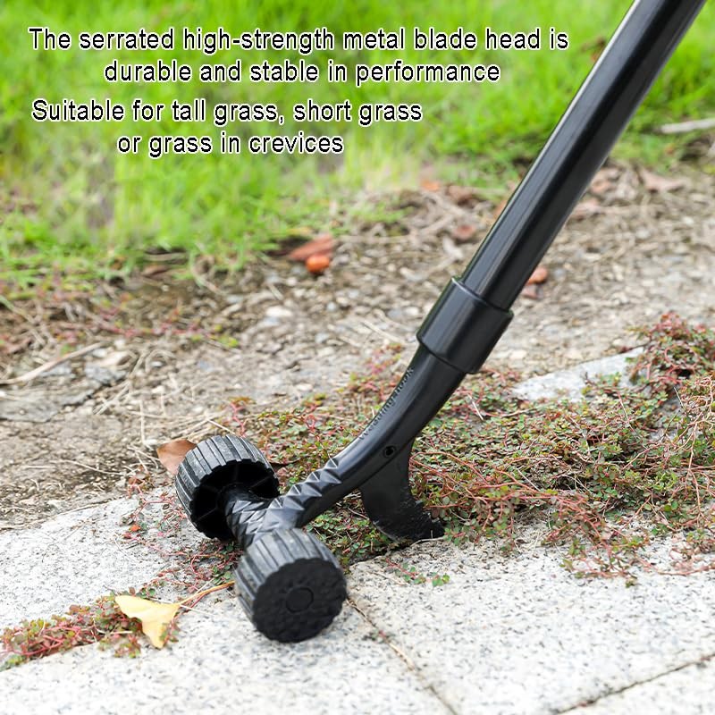 Crevice Weeding Tool with Wheel,Adjustable Handle Length, Allowing for Effortless