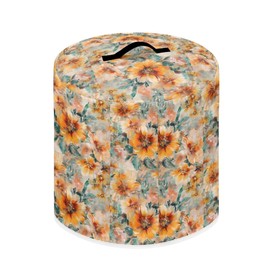 Yuresuaet Orange Flowers Electric Appliance Cover 6 Quart Stain Resistant Cover for Rice Cooker Water Resistant Kitchen Accessories Home Decor