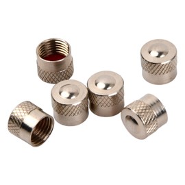 Pack of 6 Valve Covers Car Valve Caps Tyre Valve Caps Metal Car Valve Cap with Rubber Ring Seal Valve Cover Metal Valve Caps for Car Motorcycle Bicycle Silver