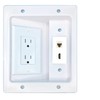 RiteAV CAT6 HDMI Recessed Wall Plate Cable Concealer Management Kit