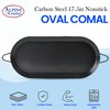 Alpine Cuisine Nonstick Oval Comal Griddle 17.5x8-Inch - Black Carbon
