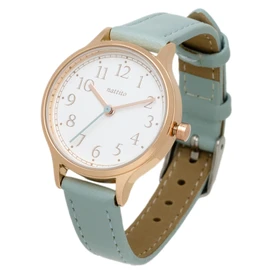 Fieldwork JN028-4 Rita JN028-4 Women's Analog Wrist Watch with Leather Strap, White, blue, Modern