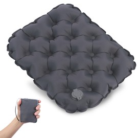 Inflatable Air Cushion seat, Portable Travel Seat Cushion for Camping, Office Chair, and Long Sitting, Foldable and Lightweight seat Pad for Comfort and Pressure Relief (dark grey)