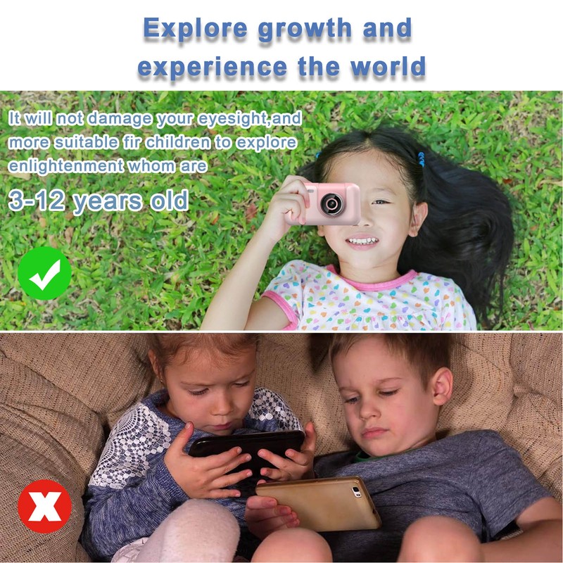 2.4in Kids HD Camera 40MP Photo 1080P Video 180Degrees Flip